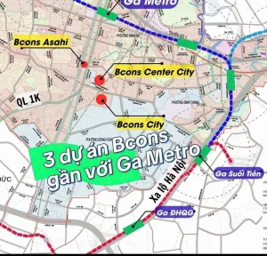 3 dự án Bcons gần Metro