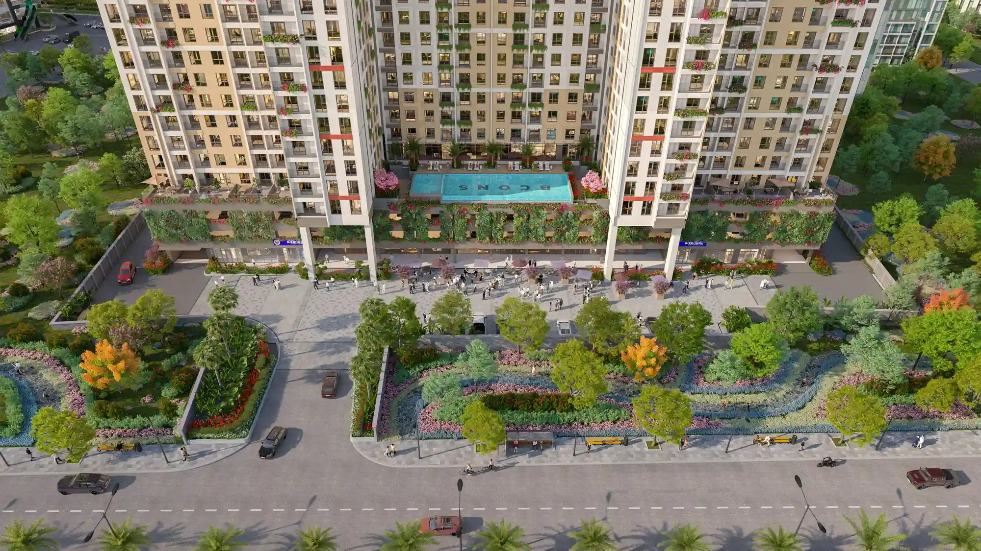 Phối cảnh dự án Bcons Aria