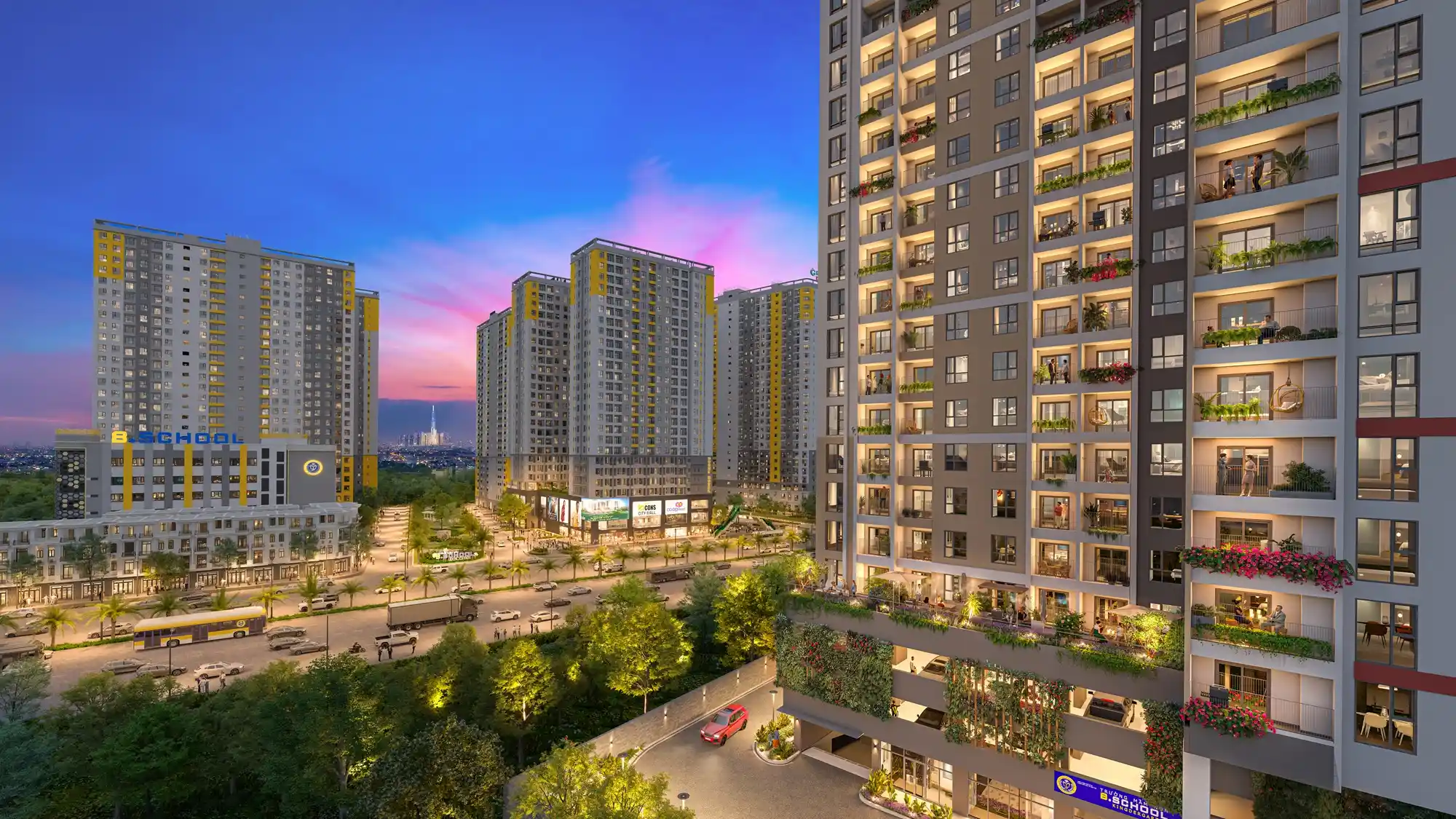 Phối cảnh dự án Bcons Aria