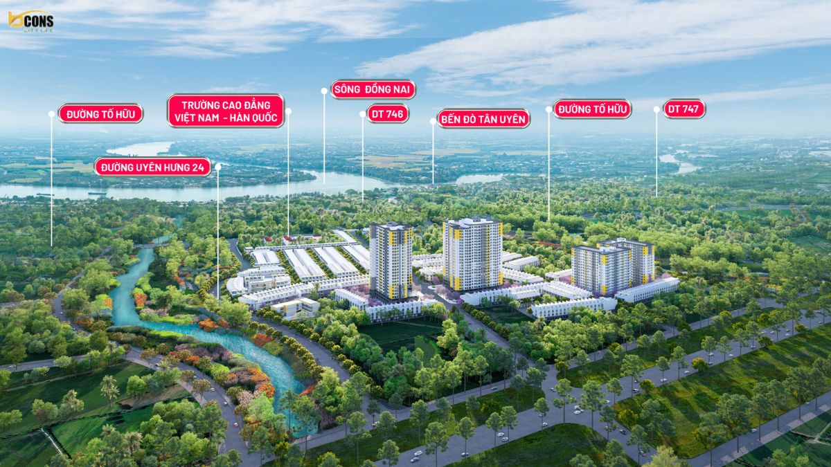 Phối cảnh tổng thể quy mô 15ha khu đô thị Bcons City Life
