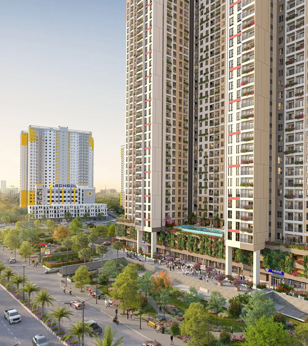 Phối cảnh dự án Bcons Aria
