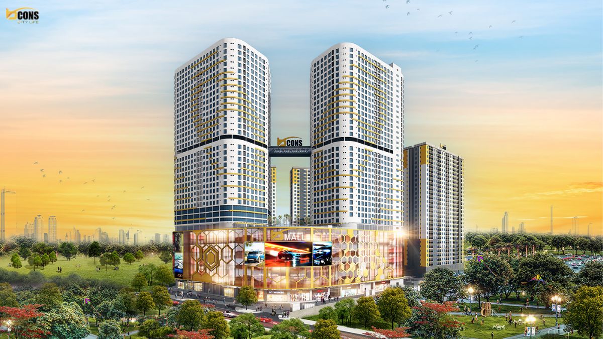 Không gian sầm uất của Bcons Center City với tầm nhìn chủ đạo về trục thương mại Thống Nhất